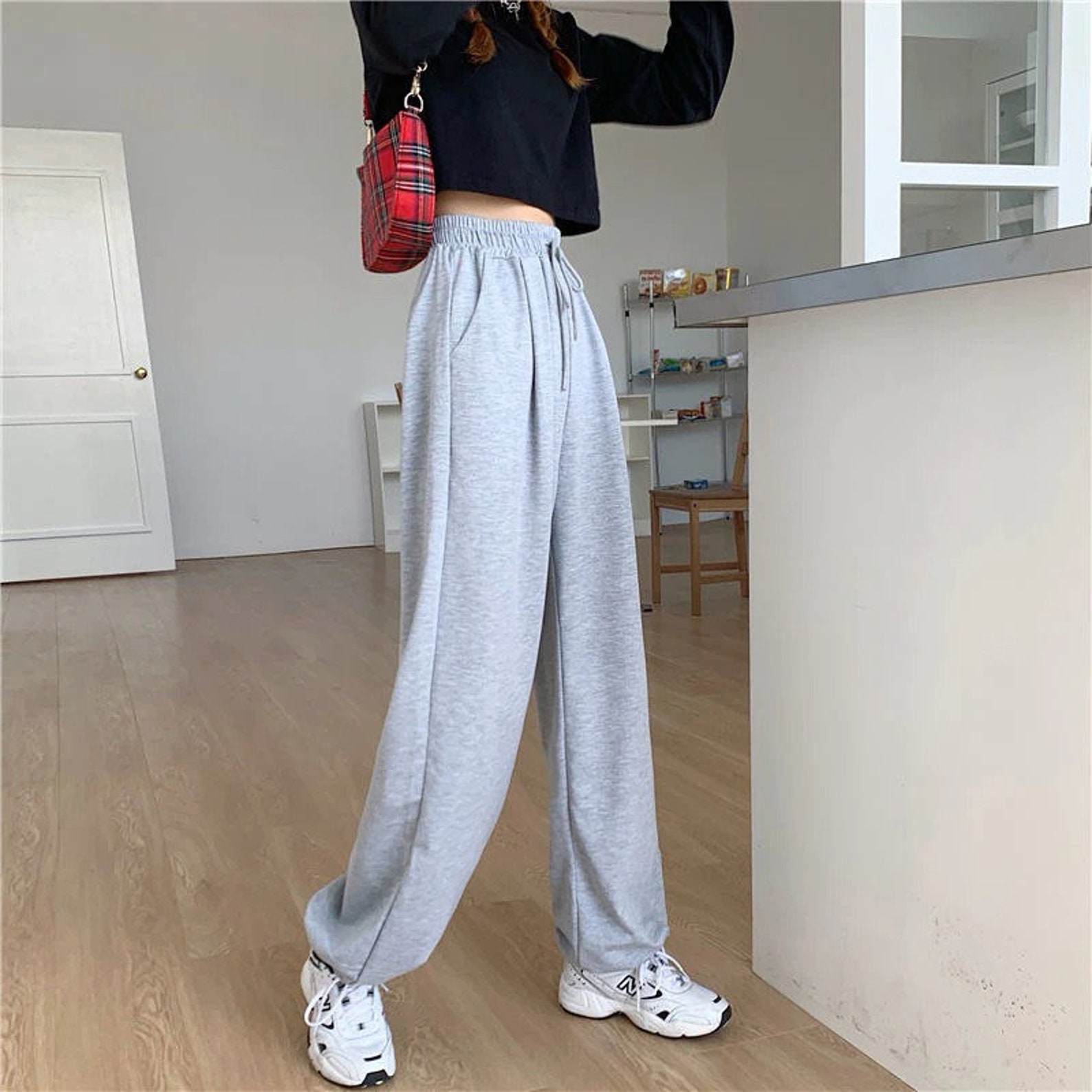 Baggy Track Pants Gray Japanese Harem Joggers / Streetwear | Etsy