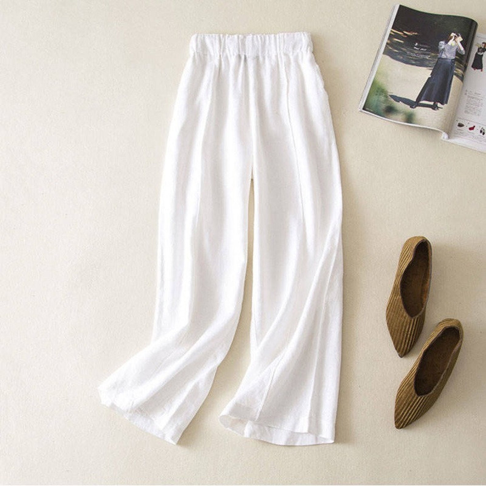 100% Linen Pants Wide Leg Linen Pants for Women Handmade - Etsy