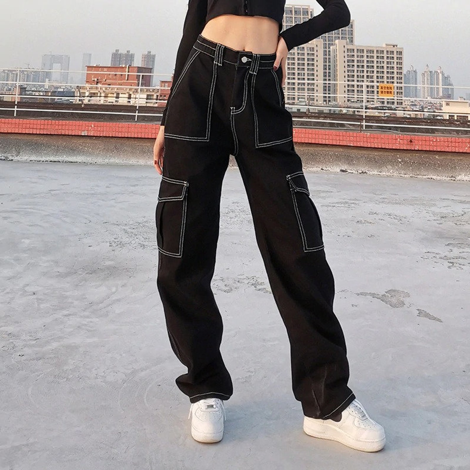cargo-baggy-jeans-high-waisted-black-gothic-e-girl-pants-etsy