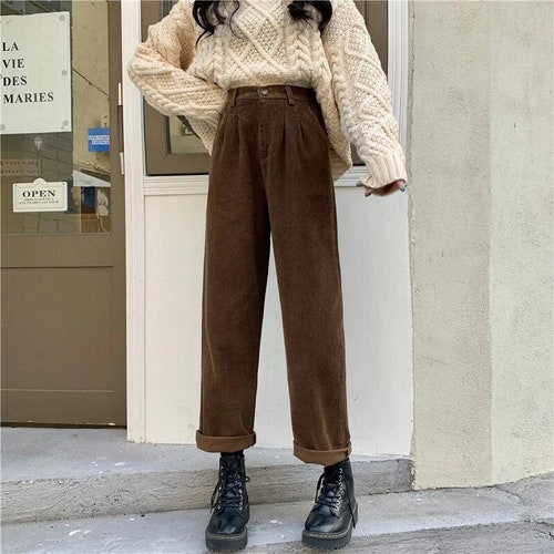 Corduroy Pants / High Waisted Pants / Y2K Pants / Baggy Retro - Etsy