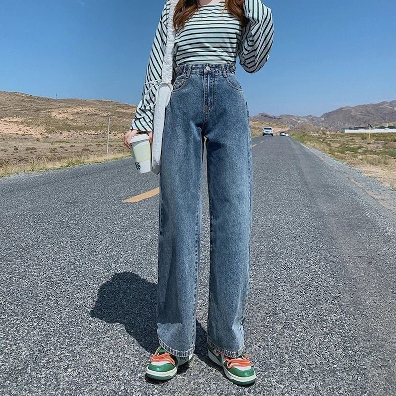 Baggy Jeans - Y2K Pants / High Waisted Denim Jeans / Y2K Clothing Fashion 