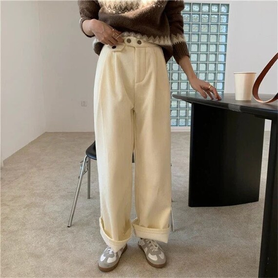Corduroy Baggy Pants / Aesthetic Indie 