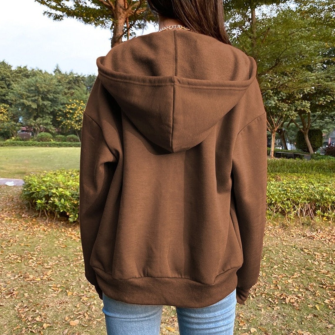 Brown Hoodie Sweashirt Vintage Y2K Indie Oversized Sweater Etsy