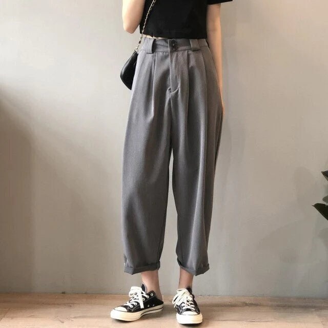 Harem Palazzo Pants Vintage High Waisted Baggy Pants Women - Etsy