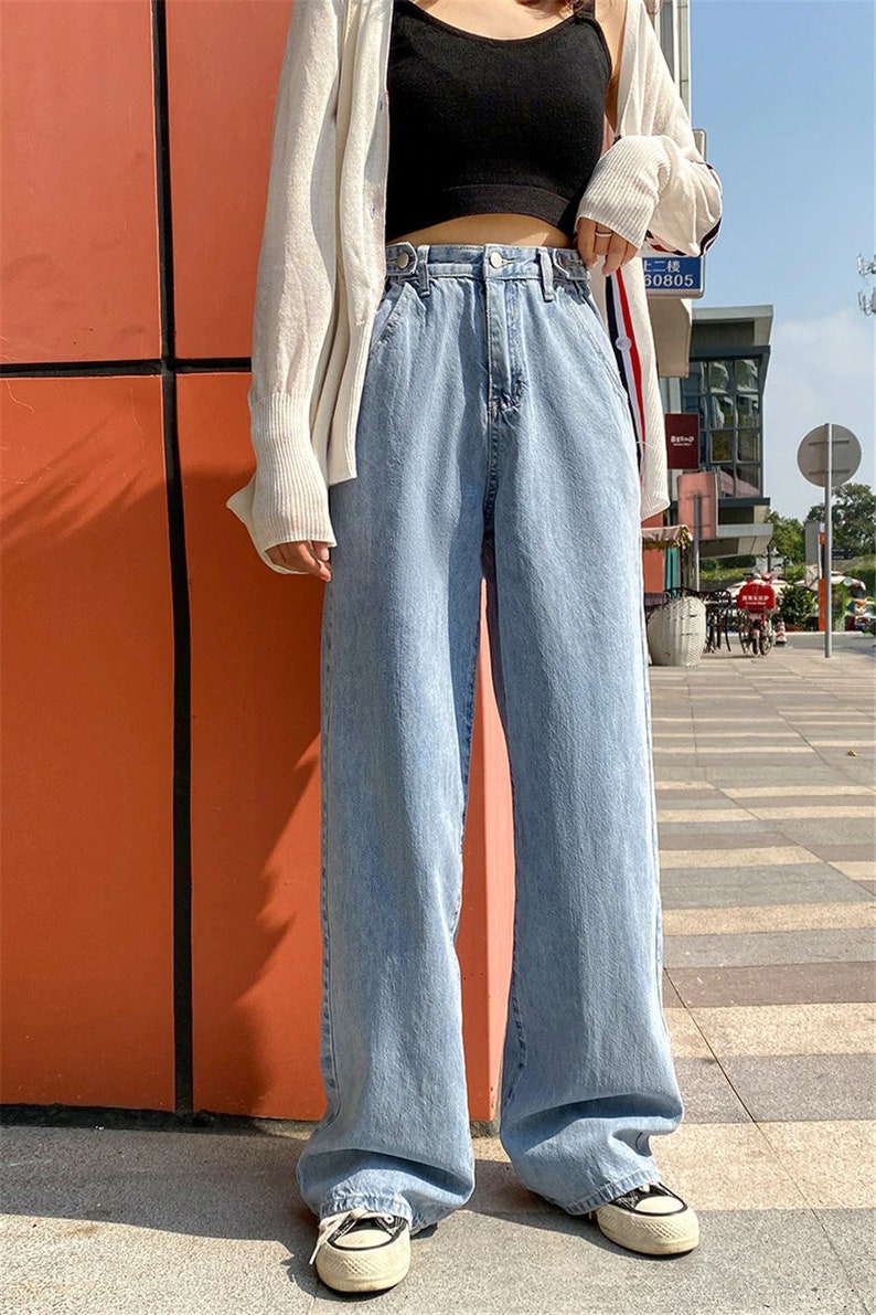 Baggy Jeans Y2K Pants / High Waisted Denim Jeans / Y2K Etsy
