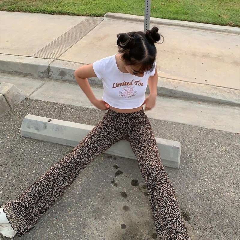 low waisted flared joggers