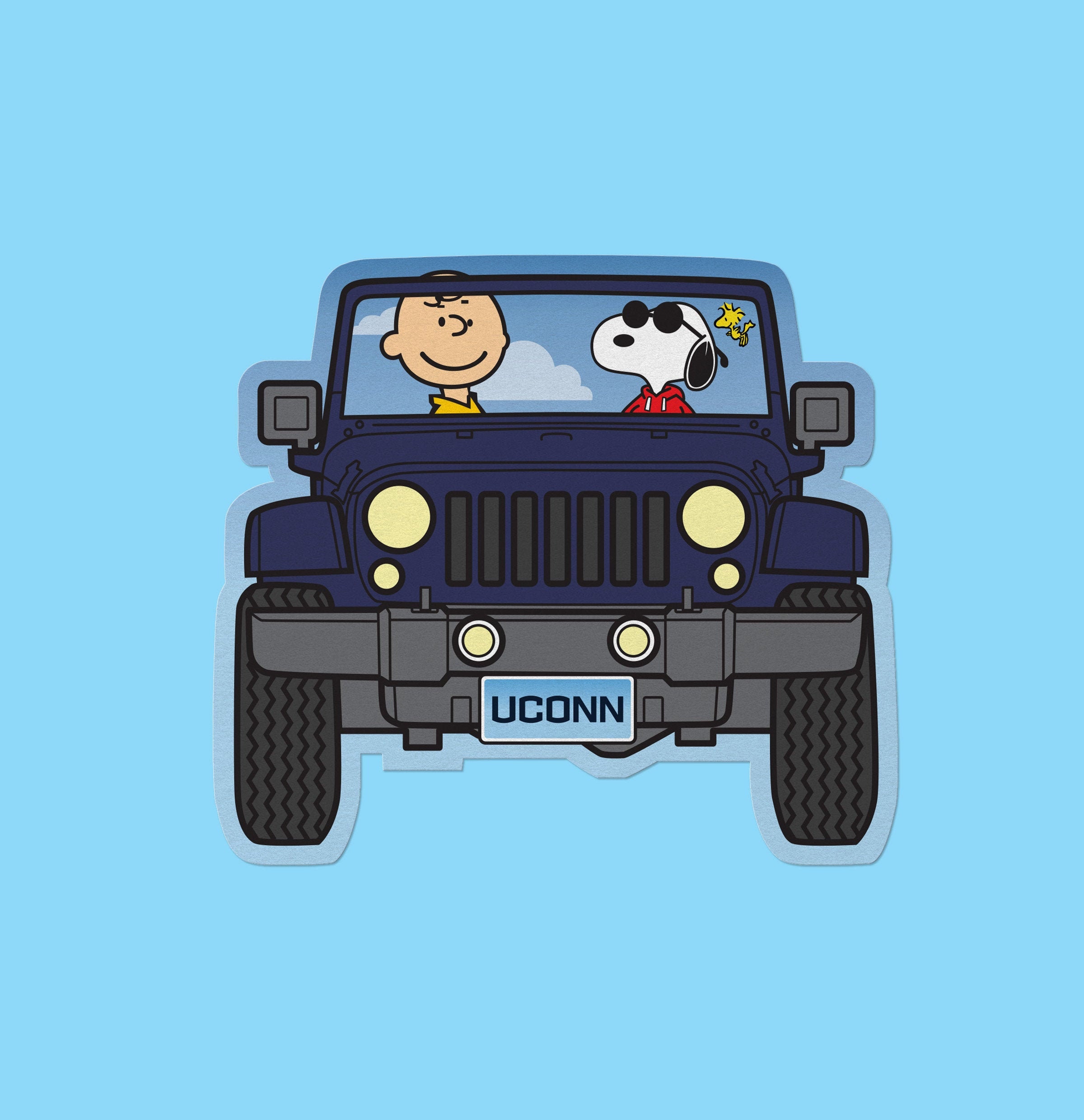 3W UConn Jeep con Snoopy & Charlie Brown Vinilo Pegatina Etsy