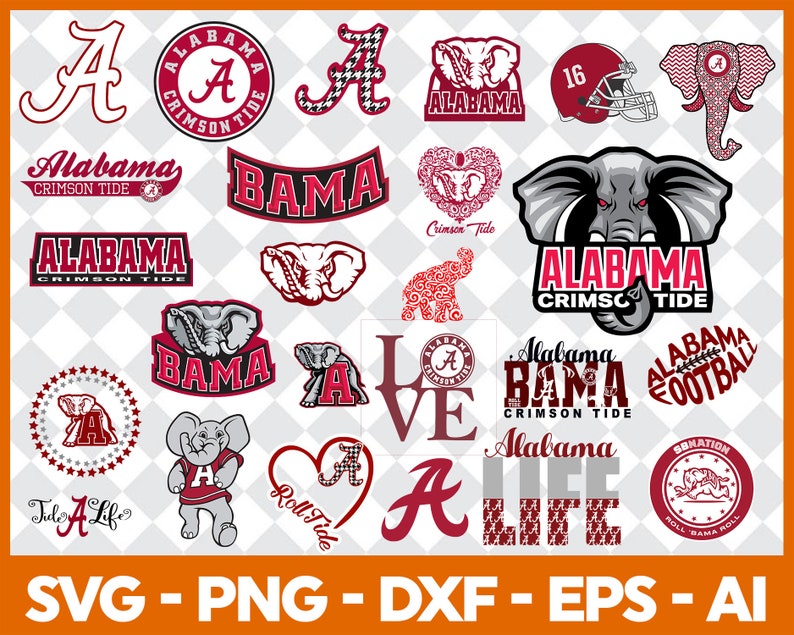 Download Alabama Crimson Tide NCAA Football Svg Dxf Eps Pdf Png | Etsy