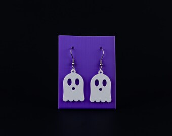 Cute Ghost Earrings - 3D Printed