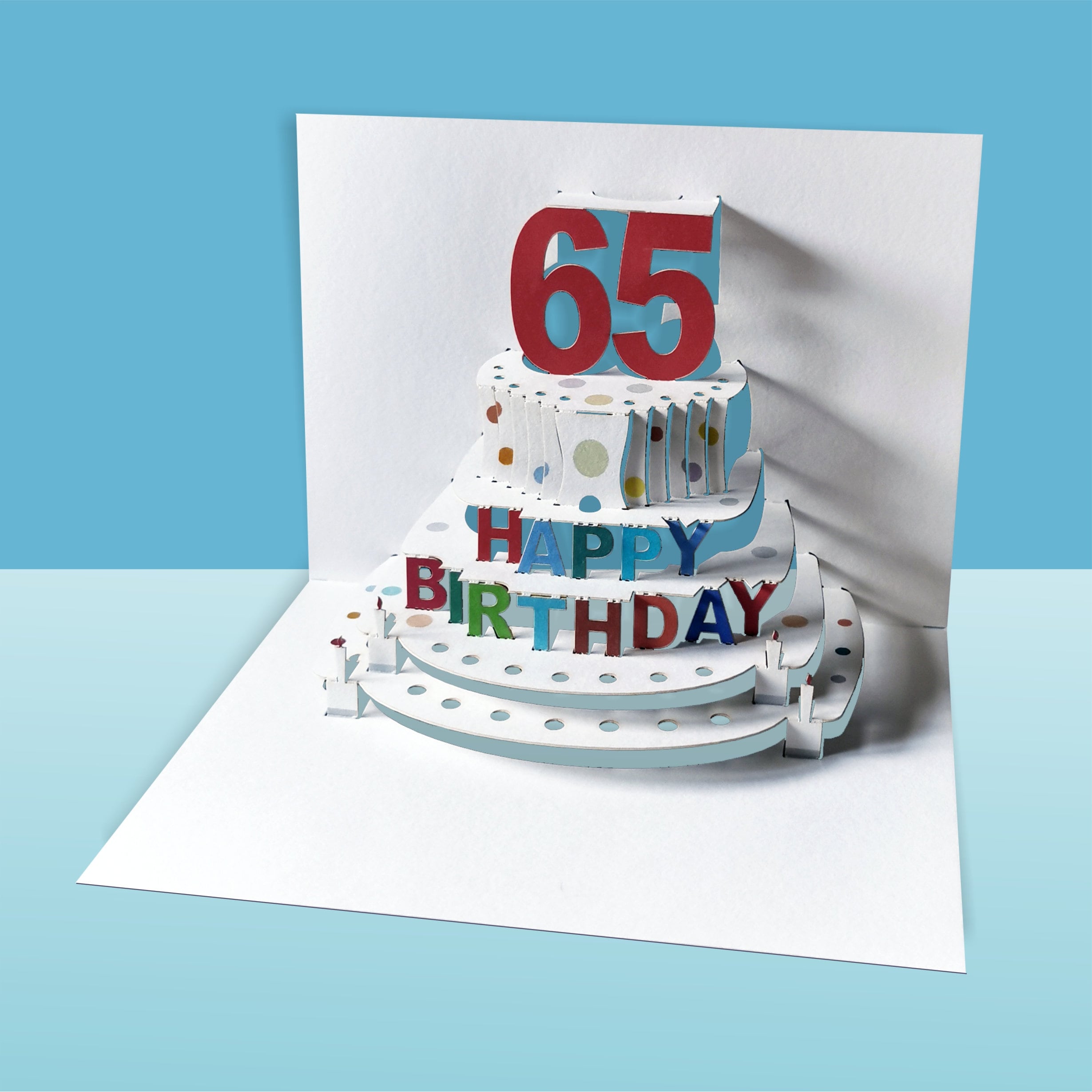 Age 65 Birthday CardHappy 65th Birthday Card Age 65 pop up | Etsy