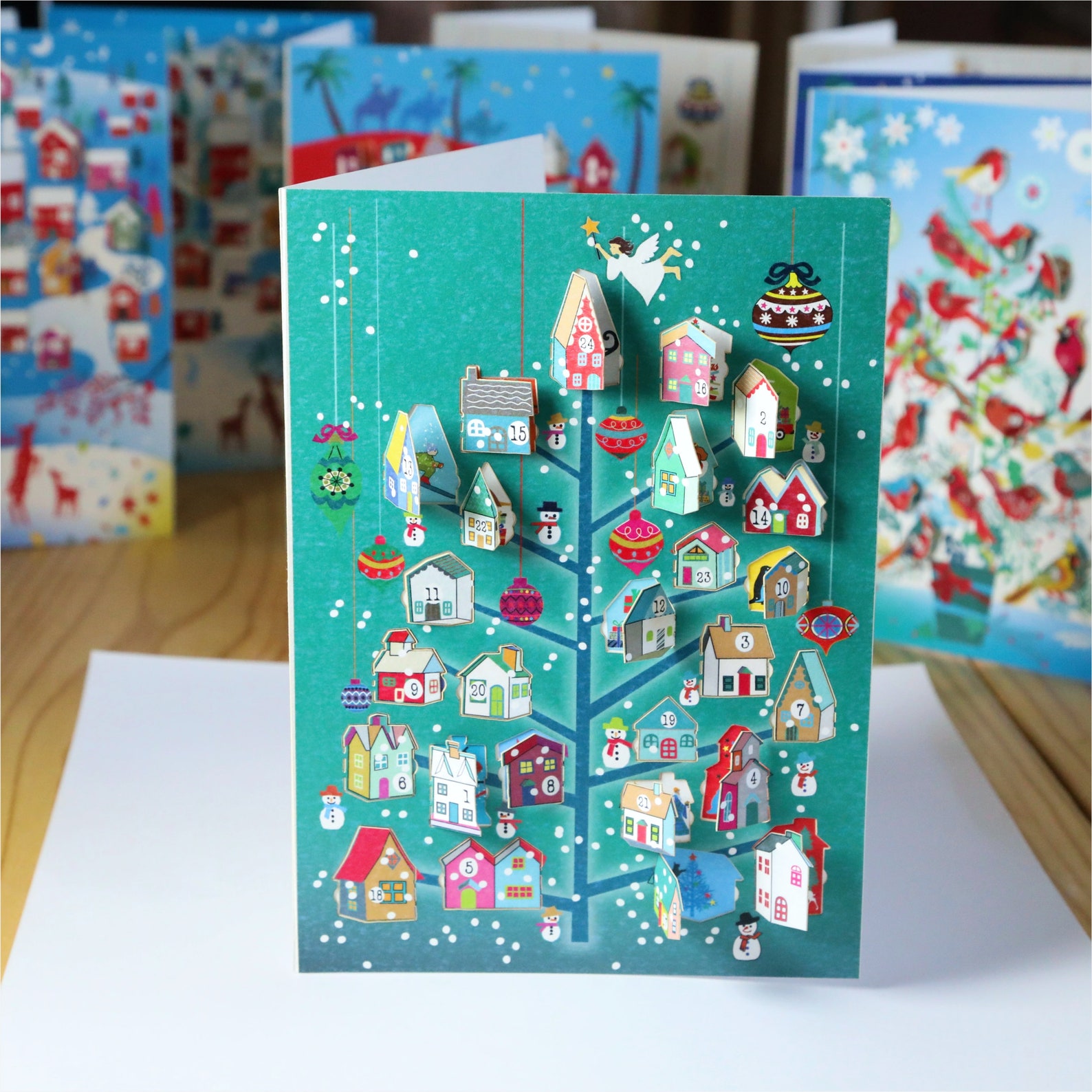 Advent Calendar Card. Countdown to Christmas. Handmade in the Etsy