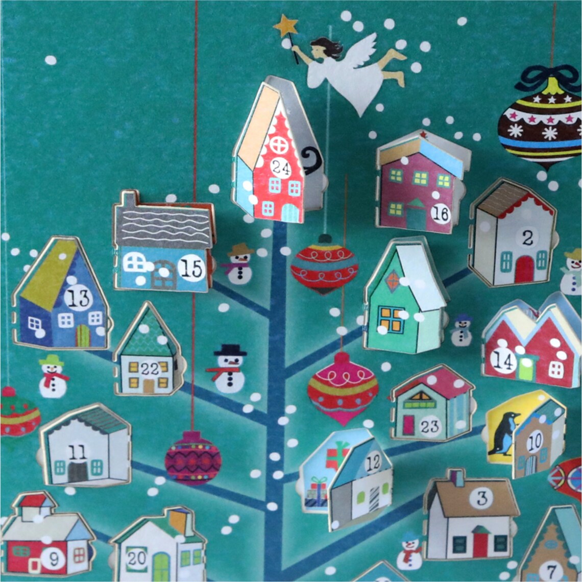 Advent Calendar Card. Countdown to Christmas. Handmade in the Etsy