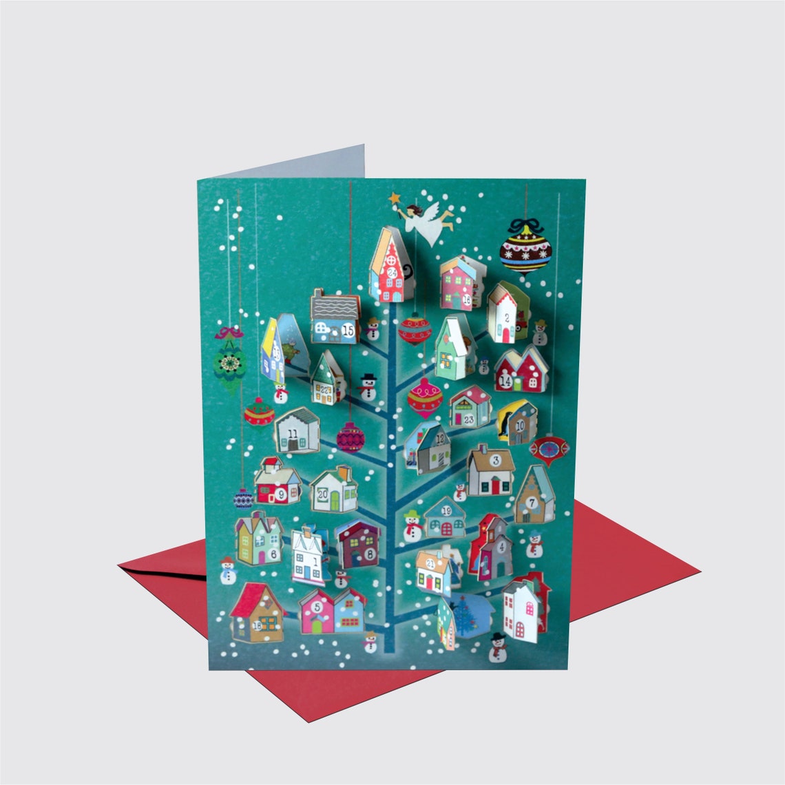 Advent Calendar Card. Countdown to Christmas. Handmade in the Etsy