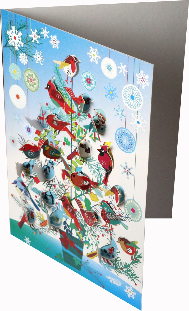Advent Calendar Card Made in the UK Birds size 115 X Etsy UK