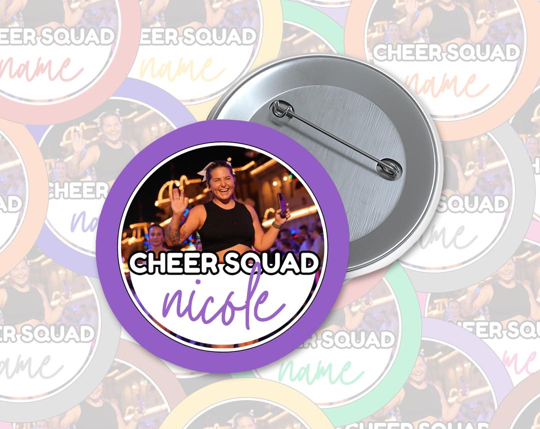 Custom Cheer Squad Button | Personalized Sports Button | Athlete Fan ...