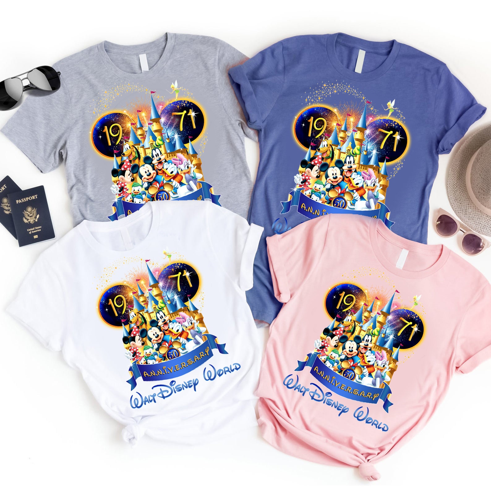 Mickey Ears Disney World 50th Anniversary Tshirt 1971