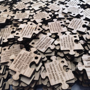 Bomboniere per gli ospiti, Bomboniere personalizzate, Bomboniere per gli ospiti all'ingrosso, Decorazioni rustiche per matrimoni, Bomboniere puzzle personalizzate