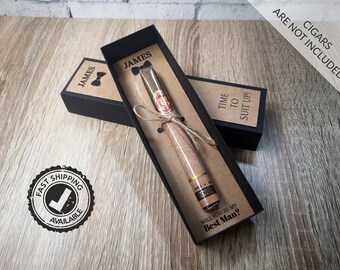 Regalo personalizado para padrinos de boda: Caja de puros, ¿Quieres ser mi padrino?, Regalo para padrino de boda, Caja personalizada para pedirle al padrino que sea tu padrino