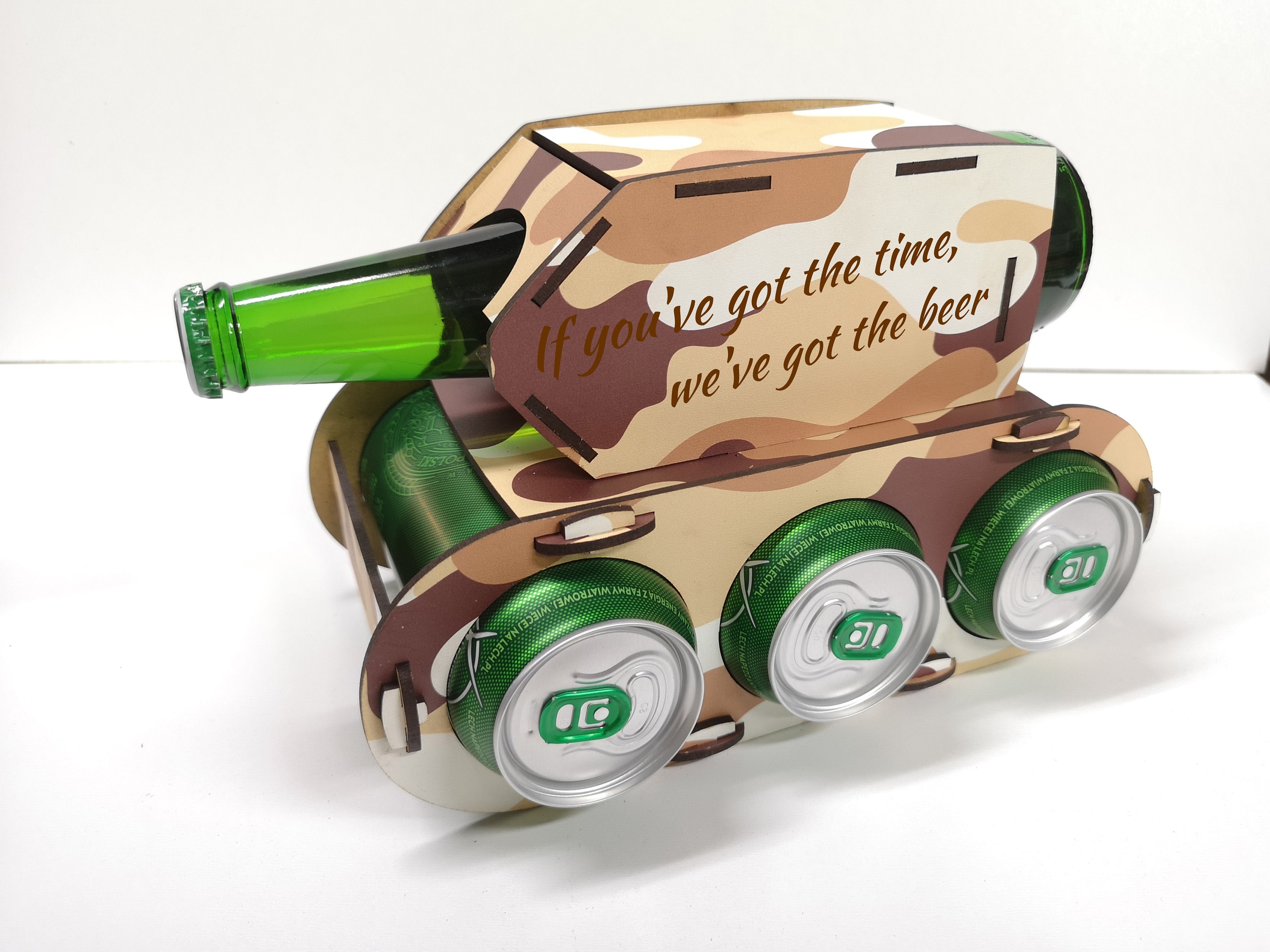 Wooden Gift Engraved Beer Tank Holder Beer Carrier Wooden Etsy