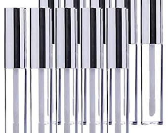 Tubes baguette en argent de 10 ml (lot de 10) Tube baguette en gros | Vente en gros Baguette De Brillant À Lèvres | Vendeur de tubes | Tube de brillant à lèvres | Tube de baguette unique |