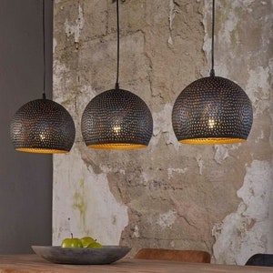 pendant lamp , handmade marrakech light style , pendant light , vintage brass lamp