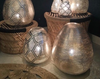 Lámpara de mesa marroquí de latón hecha a mano, estilo de iluminación vintage, decoración vintage