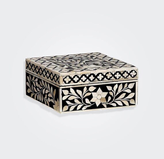 Moroccan Jewelry Bone Inlay Box Jewelry Box Vintage Box | Etsy