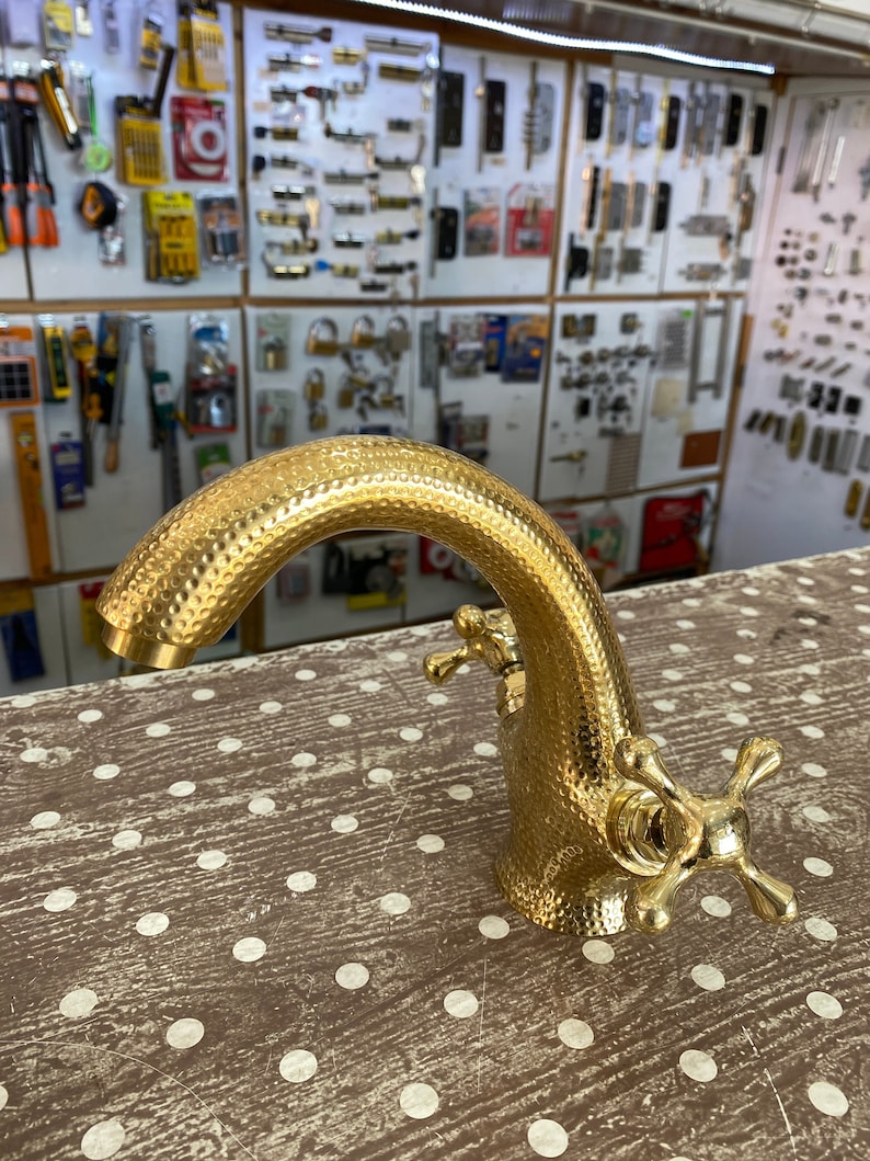 Beautifully Decorated Faucet Handmade .bathroom Brass Faucet - Etsy