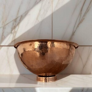 Hammered copper Vessel Sink vintage Bathroom style ,Vessel Sink Vanity zdjęcie 3