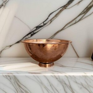 Hammered copper Vessel Sink vintage Bathroom style ,Vessel Sink Vanity zdjęcie 2