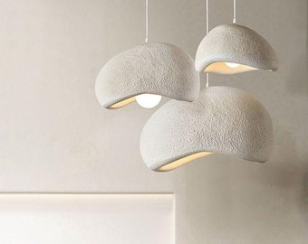 Modern Organic Pendant Light – Handcrafted Textured Lampshade for Cozy & Minimalist Spaces , wabi sabi pendant