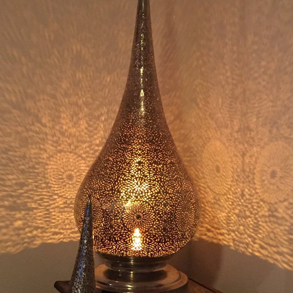 Brass floor lamp Moroccan handmade, table lamp , vintage lighting style , brass table lamp