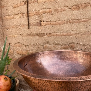 copper Moroccan sink hammered , vintage copper sink , copper color , marrakech bathroom style , hammered copper sink, arabic bathroom decor image 9