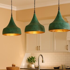 Rustic Patina Pendant Light, Moroccan Design