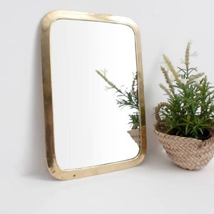 Moroccan Rounded rectangle mirror brass handmade