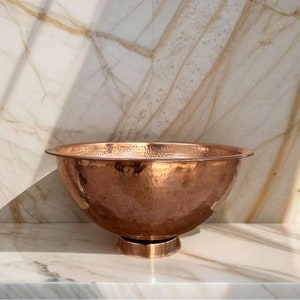 Hammered copper Vessel Sink vintage Bathroom style ,Vessel Sink Vanity zdjęcie 6