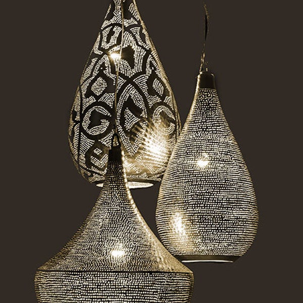 Moroccan lighting style Elegance Filigrain suspension light