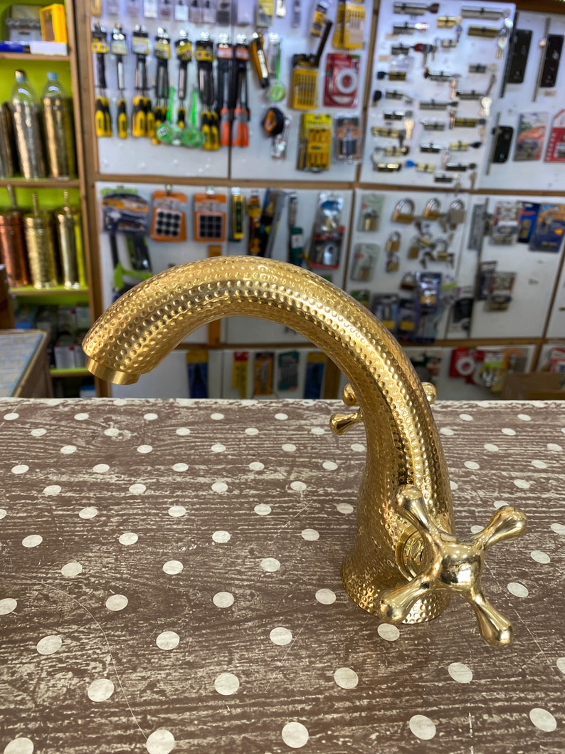 Beautifully Decorated Faucet Handmade .bathroom Brass Faucet - Etsy