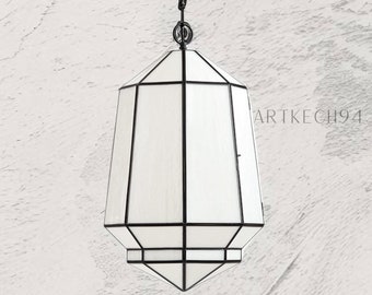 glass light ,ceiling Moroccan lighting style Elegance Filigrain suspension light , milky glass and brass handmade moroccan pendant light