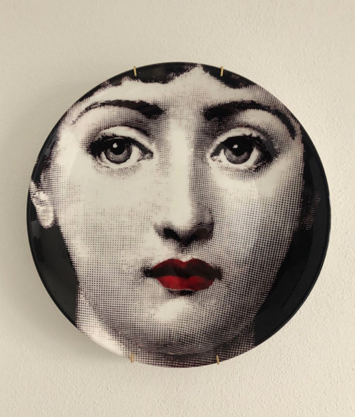 Plate ceramic decorative vintage women face wall decor Etsy