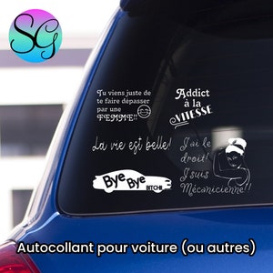 Autocollants pour voiture, humour, décal pour auto
