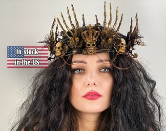 Halloween, Skull Crown, Gothic Headpiece, Halloween Costume, Skeleton Tiara