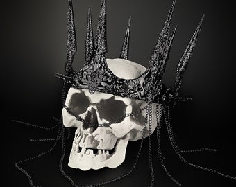 Burning man, Unisex Gothic Spiked Crown, Steam Punk Cyber Barocco, Handmade