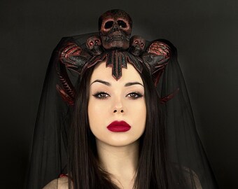 FSSTUD Teufelshörner Haarspangen – 4 Stück, Rot – Für Halloween & Partys