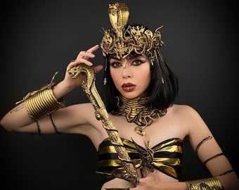 Burning man, Queen Cleopatra Costume, Egyptian Cosplay, Handmade
