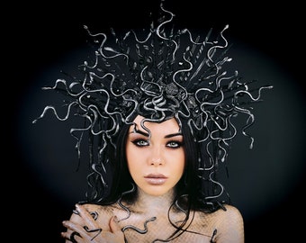 Halloween, Gorgon Halo crown, Medusa headpiece, Halloween headdress, Goddess Crown