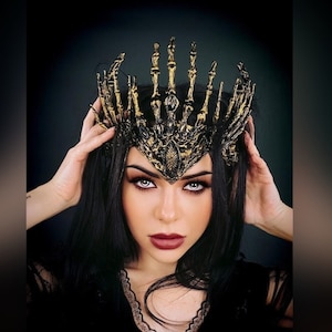 Evil Queen, Devil Crown, Dark Fairy Crown, Witch Crown, Gothic Crown of ...