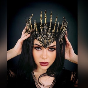 Böse Königin, Teufels Krone, Dunkle Elfen Krone, Hexenkrone, Gothic Zweigkrone, Gothic Hochzeit, Gothic Haarschmuck, Dunkle Göttin Tiara