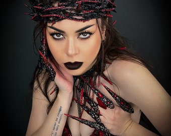 Bloody Tiara of Thorns, Unisex Crown of Thorns, Wreath With