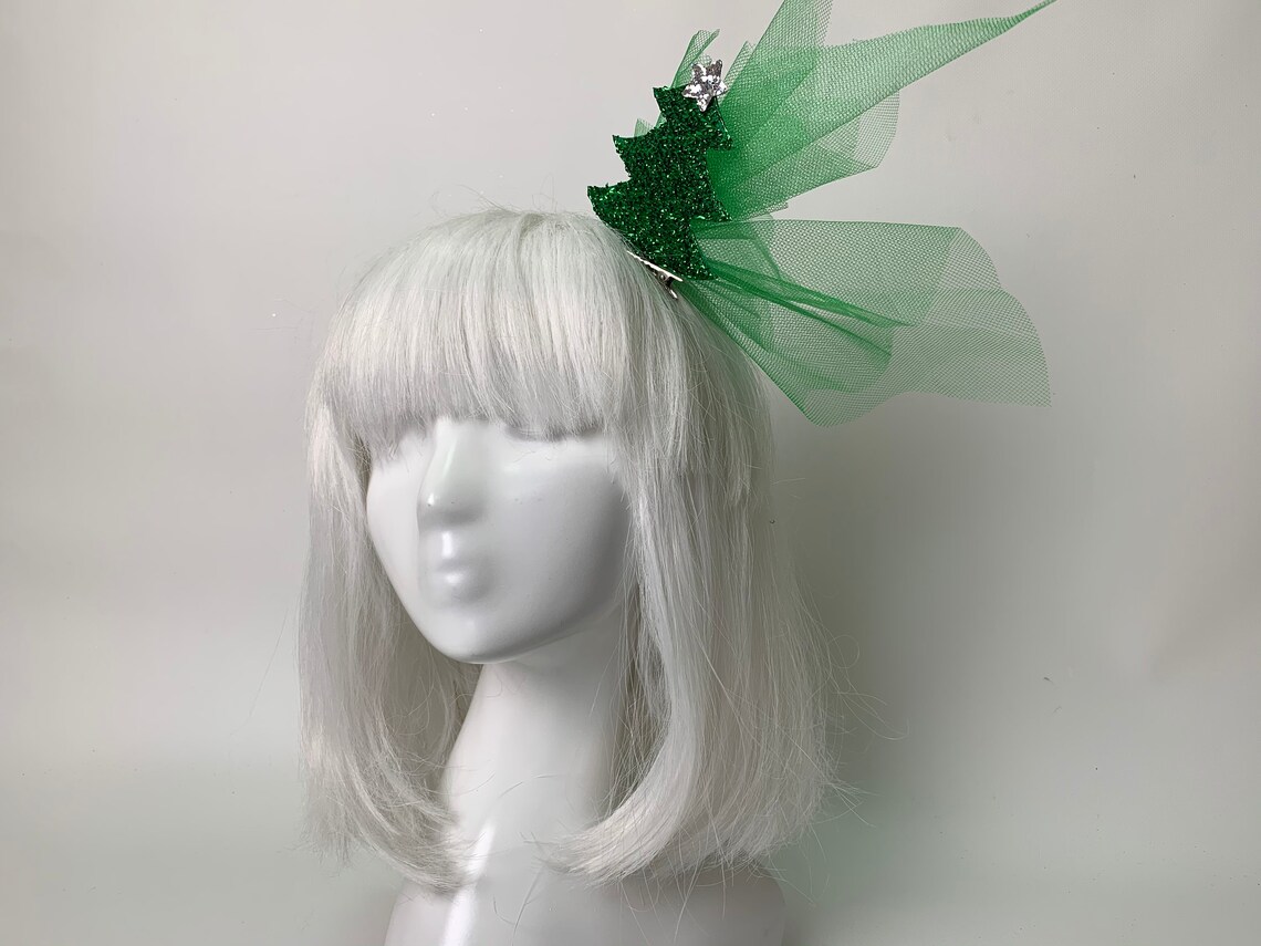 Christmas Tree Hair Clip Christmas Tree Headband Green Xmas Etsy